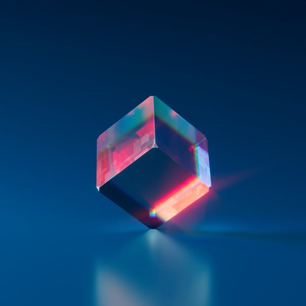 Equilibrium cube on an edge.