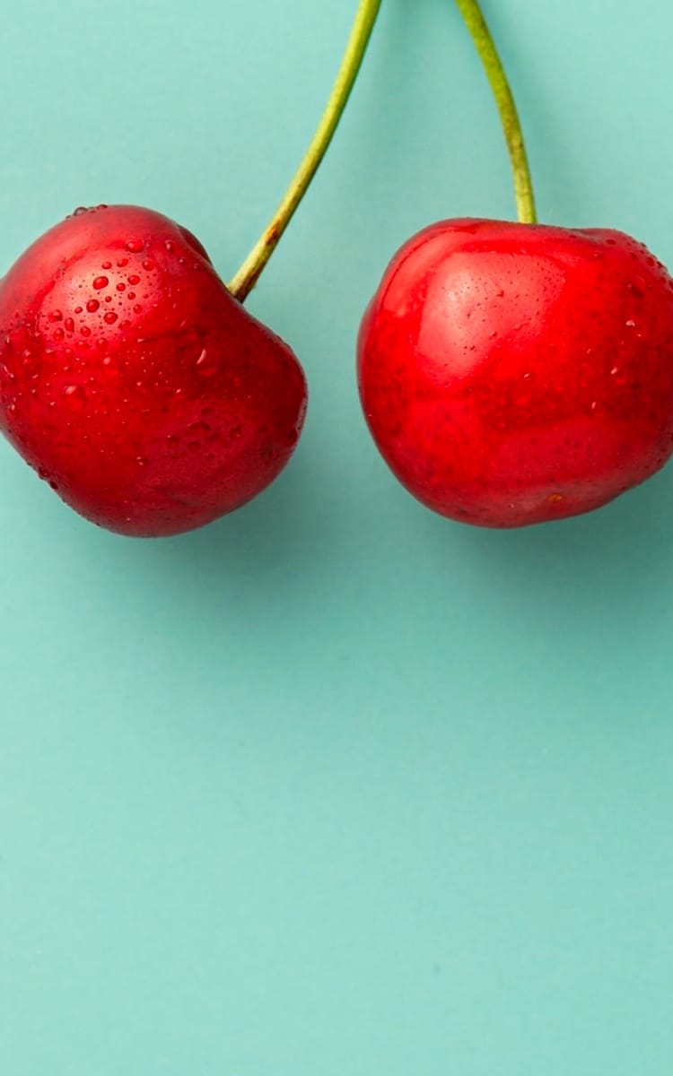 Two beautiful cherries